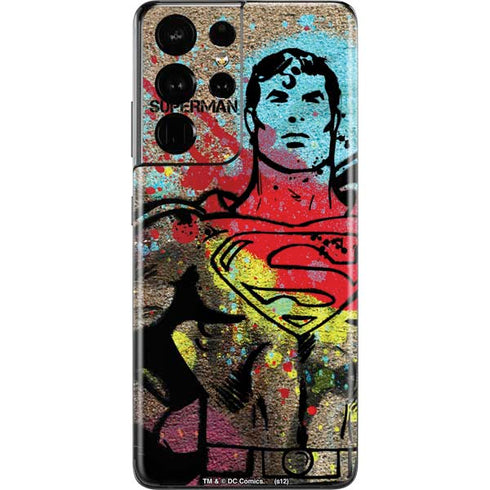 DC Comics Superman Color Splatter Galaxy S21 Ultra 5G Skin